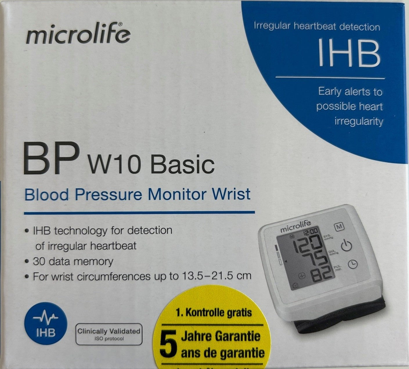 Microlife BP W10 Basic Handgelenks-Blutdruckmessgerät