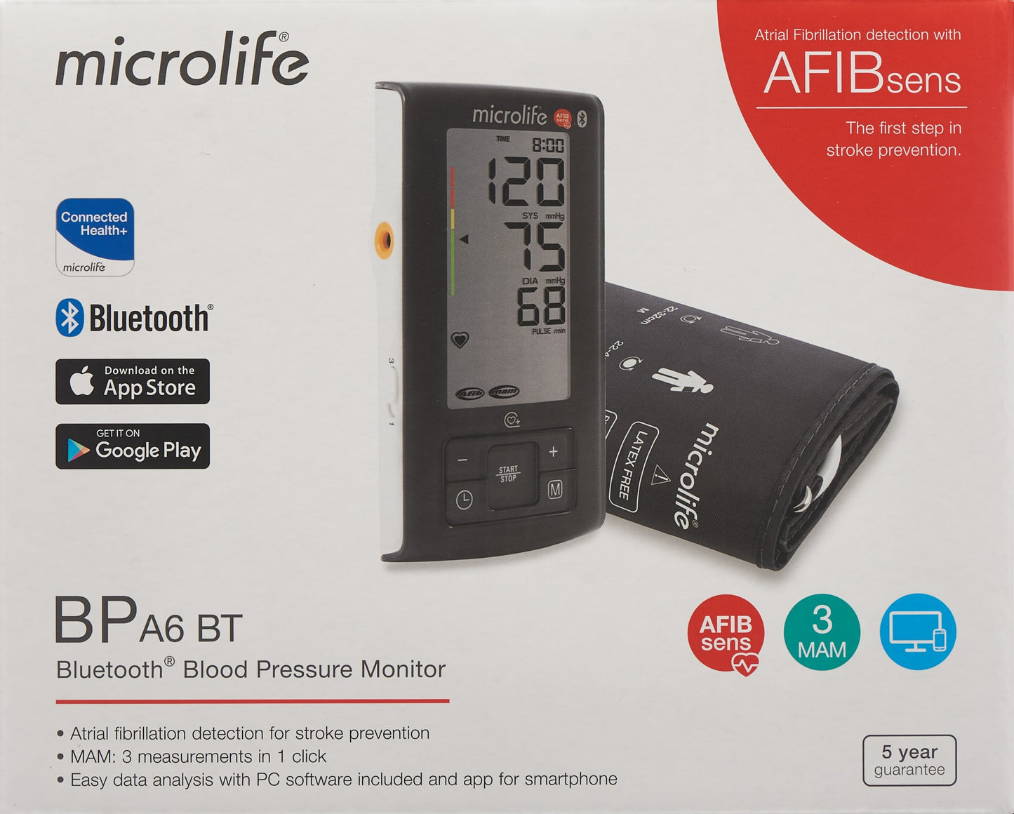 Microlife Blutdruckmesser A6 BT Black Cover