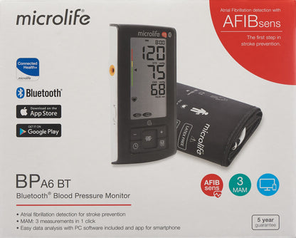 Microlife Blutdruckmesser A6 BT Black Cover