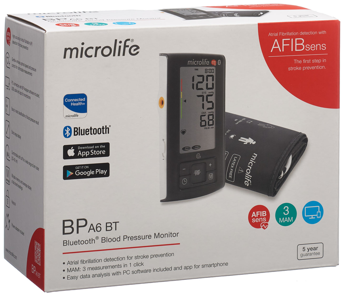 Microlife Blutdruckmesser A6 BT Black Cover
