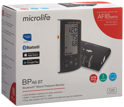 Microlife Blutdruckmesser A6 BT Black Cover