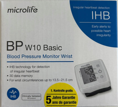 Microlife BP W10 Basic Handgelenks-Blutdruckmessgerät