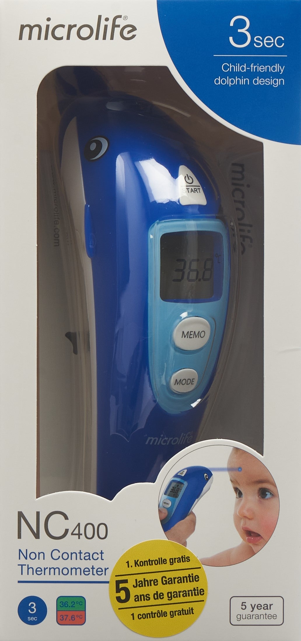 Microlife non-contact Fieberthermometer NC400 Delphin