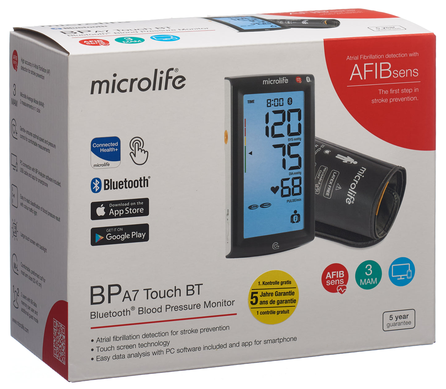 Microlife  Blutdruckmesser A7 Touch Blutooth