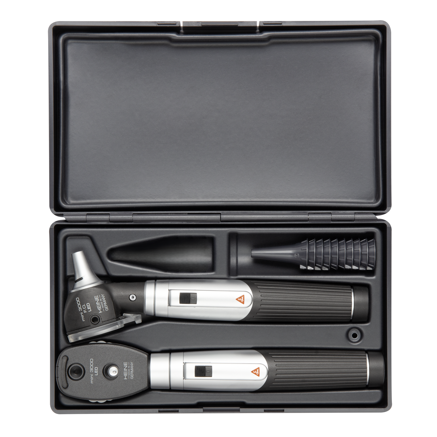 HEINE Optotechnik mini 3000 Set LED - Ophthalmoskop + Otoskop (F.O.) + 2 Batteriegriffe