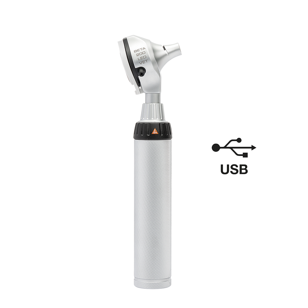 HEINE BETA 200 LED VET F.O. Otoskop - BETA4 USB Ladegriff + USB Kabel + Steckernetzteil